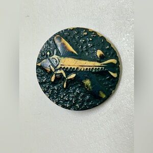 1920s Antique Raised Relief Celluloid Aeroplane Coat Button